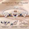 image:imageCDE 18K Rose Gold Heart BraceletsBirthstone Jewelry Gifts for WomenRhodium Plating Cuban LinkBrass09Sept