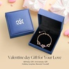 image:imageCDE 18K Rose Gold Heart BraceletsBirthstone Jewelry Gifts for WomenRose Gold Plating Brass02Feb