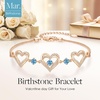 image:imageCDE 18K Rose Gold Heart BraceletsBirthstone Jewelry Gifts for WomenRose Gold Plating Brass03Mar