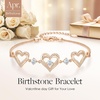 image:imageCDE 18K Rose Gold Heart BraceletsBirthstone Jewelry Gifts for WomenRose Gold Plating Brass04Apr