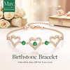 image:imageCDE 18K Rose Gold Heart BraceletsBirthstone Jewelry Gifts for WomenRose Gold Plating Brass05May