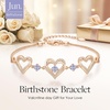 image:imageCDE 18K Rose Gold Heart BraceletsBirthstone Jewelry Gifts for WomenRose Gold Plating Brass06Jun