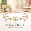 image:imageCDE 18K Rose Gold Heart BraceletsBirthstone Jewelry Gifts for WomenRose Gold Plating Brass08Aug