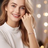 image:imageCDE 18K Rose Gold Heart BraceletsBirthstone Jewelry Gifts for WomenRose Gold Plating Brass09Sept