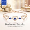 image:imageCDE 18K Rose Gold Heart BraceletsBirthstone Jewelry Gifts for WomenRose Gold Plating Brass09Sept