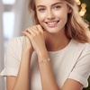 image:imageCDE 18K Rose Gold Heart BraceletsBirthstone Jewelry Gifts for WomenRose Gold Plating Brass12Dec