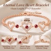 image:imageCDE 18K Rose Gold Heart BraceletsBirthstone Jewelry Gifts for WomenRose Gold Plating Cuban LinkBrass01Jan