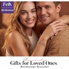 image:imageCDE 18K Rose Gold Heart BraceletsBirthstone Jewelry Gifts for WomenRose Gold Plating Cuban LinkBrass02Feb