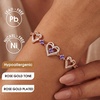 image:imageCDE 18K Rose Gold Heart BraceletsBirthstone Jewelry Gifts for WomenRose Gold Plating Cuban LinkBrass02Feb