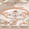 image:imageCDE 18K Rose Gold Heart BraceletsBirthstone Jewelry Gifts for WomenRose Gold Plating Cuban LinkBrass03Mar