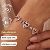 image:imageCDE 18K Rose Gold Heart BraceletsBirthstone Jewelry Gifts for WomenRose Gold Plating Cuban LinkBrass03Mar