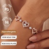 image:imageCDE 18K Rose Gold Heart BraceletsBirthstone Jewelry Gifts for WomenRose Gold Plating Cuban LinkBrass04Apr