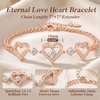 image:imageCDE 18K Rose Gold Heart BraceletsBirthstone Jewelry Gifts for WomenRose Gold Plating Cuban LinkBrass04Apr