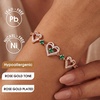 image:imageCDE 18K Rose Gold Heart BraceletsBirthstone Jewelry Gifts for WomenRose Gold Plating Cuban LinkBrass05May