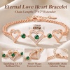 image:imageCDE 18K Rose Gold Heart BraceletsBirthstone Jewelry Gifts for WomenRose Gold Plating Cuban LinkBrass05May