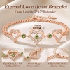 image:imageCDE 18K Rose Gold Heart BraceletsBirthstone Jewelry Gifts for WomenRose Gold Plating Cuban LinkBrass08Aug