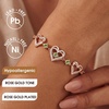 image:imageCDE 18K Rose Gold Heart BraceletsBirthstone Jewelry Gifts for WomenRose Gold Plating Cuban LinkBrass08Aug