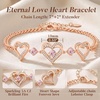 image:imageCDE 18K Rose Gold Heart BraceletsBirthstone Jewelry Gifts for WomenRose Gold Plating Cuban LinkBrass10Oct