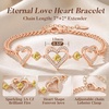 image:imageCDE 18K Rose Gold Heart BraceletsBirthstone Jewelry Gifts for WomenRose Gold Plating Cuban LinkBrass11Nov