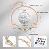 image:imageCDE 18K Rose Gold Heart BraceletsBirthstone Jewelry Gifts for WomenRose Gold Plating Cuban LinkBrass12Dec