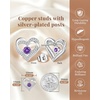 image:imageCDE 18K Rose Gold Heart Stud EarringsBirthstone Jewelry Gifts for Women02FebTanzanite Purple