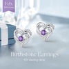 image:imageCDE 18K Rose Gold Heart Stud EarringsBirthstone Jewelry Gifts for Women02FebTanzanite Purple