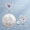 image:imageCDE 18K Rose Gold Heart Stud EarringsBirthstone Jewelry Gifts for Women02FebTanzanite Purple