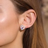 image:imageCDE 18K Rose Gold Heart Stud EarringsBirthstone Jewelry Gifts for Women02FebTanzanite Purple