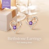 image:imageCDE 18K Rose Gold Heart Stud EarringsBirthstone Jewelry Gifts for Women02FebTanzanite Purple