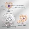 image:imageCDE 18K Rose Gold Heart Stud EarringsBirthstone Jewelry Gifts for Women02FebTanzanite Purple