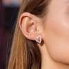 image:imageCDE 18K Rose Gold Heart Stud EarringsBirthstone Jewelry Gifts for Women02FebTanzanite Purple