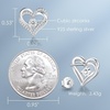 image:imageCDE 18K Rose Gold Heart Stud EarringsBirthstone Jewelry Gifts for Women04AprClear White