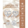 image:imageCDE 18K Rose Gold Heart Stud EarringsBirthstone Jewelry Gifts for Women04AprClear White