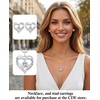image:imageCDE 18K Rose Gold Heart Stud EarringsBirthstone Jewelry Gifts for Women04AprClear White
