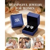 image:imageCDE 18K Rose Gold Heart Stud EarringsBirthstone Jewelry Gifts for Women04AprClear White
