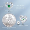image:imageCDE 18K Rose Gold Heart Stud EarringsBirthstone Jewelry Gifts for Women05MayEmerald Green