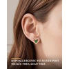 image:imageCDE 18K Rose Gold Heart Stud EarringsBirthstone Jewelry Gifts for Women05MayEmerald Green