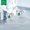 image:imageCDE 18K Rose Gold Heart Stud EarringsBirthstone Jewelry Gifts for Women05MayEmerald Green