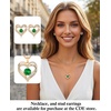 image:imageCDE 18K Rose Gold Heart Stud EarringsBirthstone Jewelry Gifts for Women05MayEmerald Green