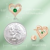 image:imageCDE 18K Rose Gold Heart Stud EarringsBirthstone Jewelry Gifts for Women05MayEmerald Green