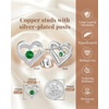 image:imageCDE 18K Rose Gold Heart Stud EarringsBirthstone Jewelry Gifts for Women05MayEmerald Green
