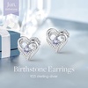 image:imageCDE 18K Rose Gold Heart Stud EarringsBirthstone Jewelry Gifts for Women06JunAlexandrite Light Purple