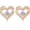 image:imageCDE 18K Rose Gold Heart Stud EarringsBirthstone Jewelry Gifts for Women06JunAlexandrite Light Purple