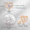 image:imageCDE 18K Rose Gold Heart Stud EarringsBirthstone Jewelry Gifts for Women06JunAlexandrite Light Purple