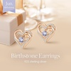 image:imageCDE 18K Rose Gold Heart Stud EarringsBirthstone Jewelry Gifts for Women06JunAlexandrite Light Purple