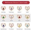 image:imageCDE 18K Rose Gold Heart Stud EarringsBirthstone Jewelry Gifts for Women07JulGarnet Red
