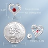 image:imageCDE 18K Rose Gold Heart Stud EarringsBirthstone Jewelry Gifts for Women07JulGarnet Red