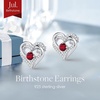 image:imageCDE 18K Rose Gold Heart Stud EarringsBirthstone Jewelry Gifts for Women07JulGarnet Red