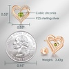 image:imageCDE 18K Rose Gold Heart Stud EarringsBirthstone Jewelry Gifts for Women08AugPeridot Green