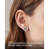 image:imageCDE 18K Rose Gold Heart Stud EarringsBirthstone Jewelry Gifts for Women08AugPeridot Green